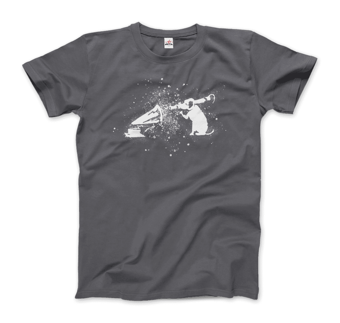 Banksy Rocket Dog (His Master’S Voice) Street Art T-Shirt-Art-O-Rama Shop-Men (Unisex)-Black-S-Urbanheer