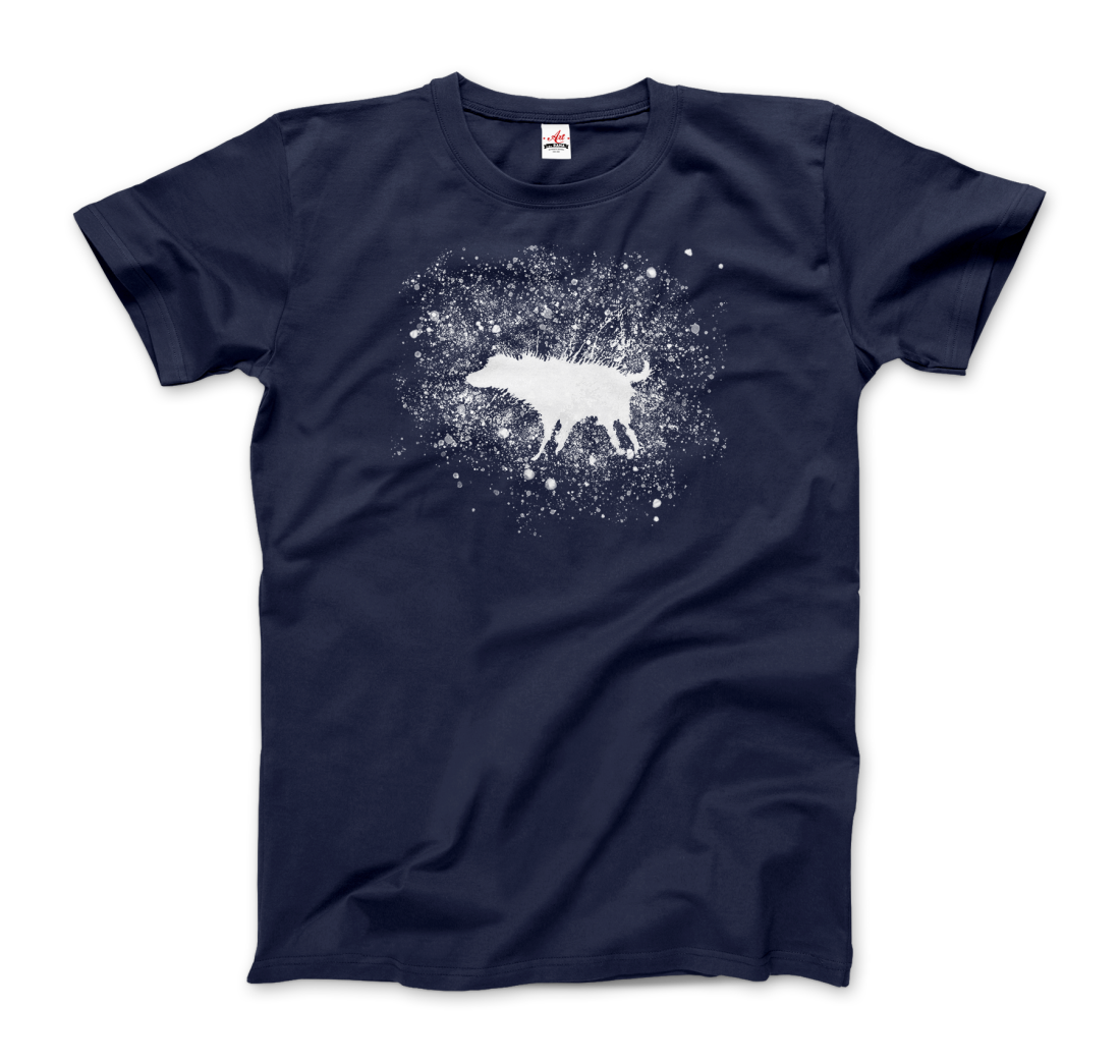 Banksy Wet Dog Splatter 2007 Street Art T-Shirt-Art-O-Rama Shop-Men (Unisex)-Light Blue-S-Urbanheer
