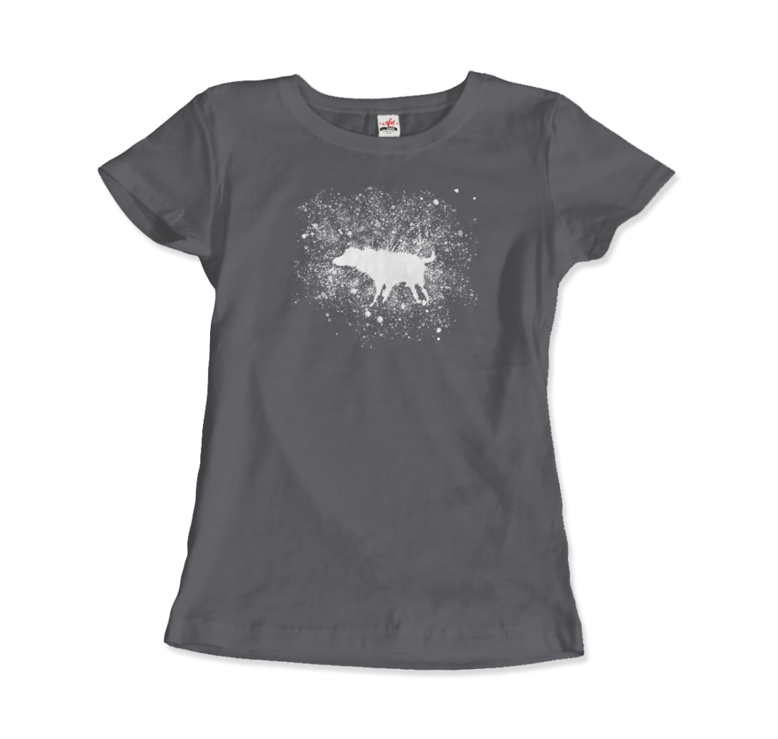 Banksy Wet Dog Splatter 2007 Street Art T-Shirt-Art-O-Rama Shop-Men (Unisex)-Black-S-Urbanheer