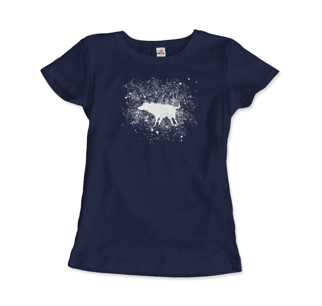 Banksy Wet Dog Splatter 2007 Street Art T-Shirt-Art-O-Rama Shop-Men (Unisex)-Charcoal-S-Urbanheer