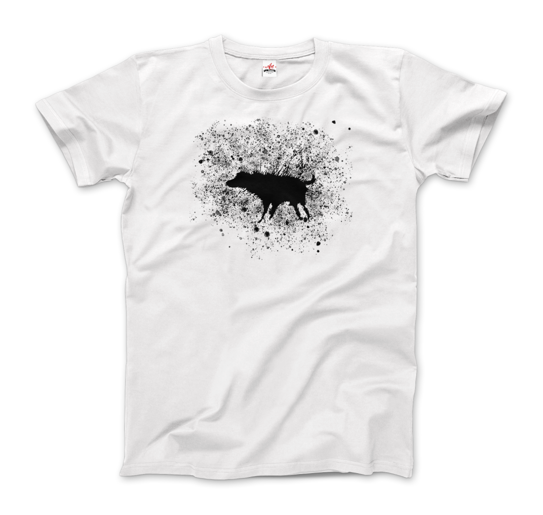 Banksy Wet Dog Splatter 2007 Street Art T-Shirt-Art-O-Rama Shop-Men (Unisex)-White-S-Urbanheer