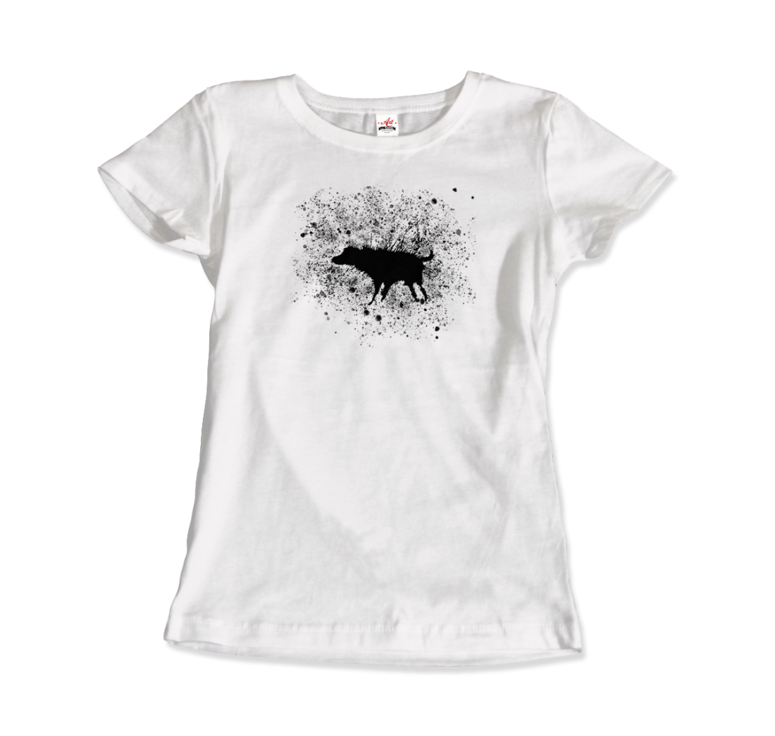 Banksy Wet Dog Splatter 2007 Street Art T-Shirt-Art-O-Rama Shop-Men (Unisex)-Heather Grey-S-Urbanheer