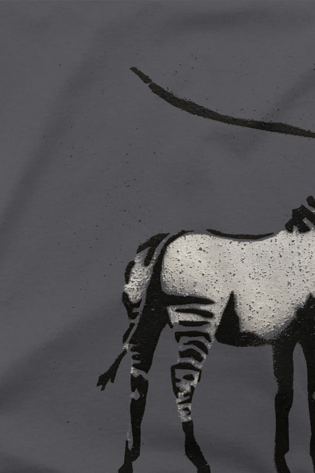 Banksy Zebra Stripes Artwork T-Shirt-T-Shirt-Art-O-Rama Shop-Urbanheer