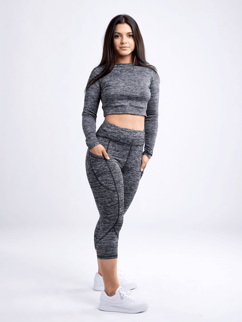 Mid-Rise Capri Fitness Leggings with Side Pockets-JupiterGear-Rose Dust-Small / Medium-Urbanheer