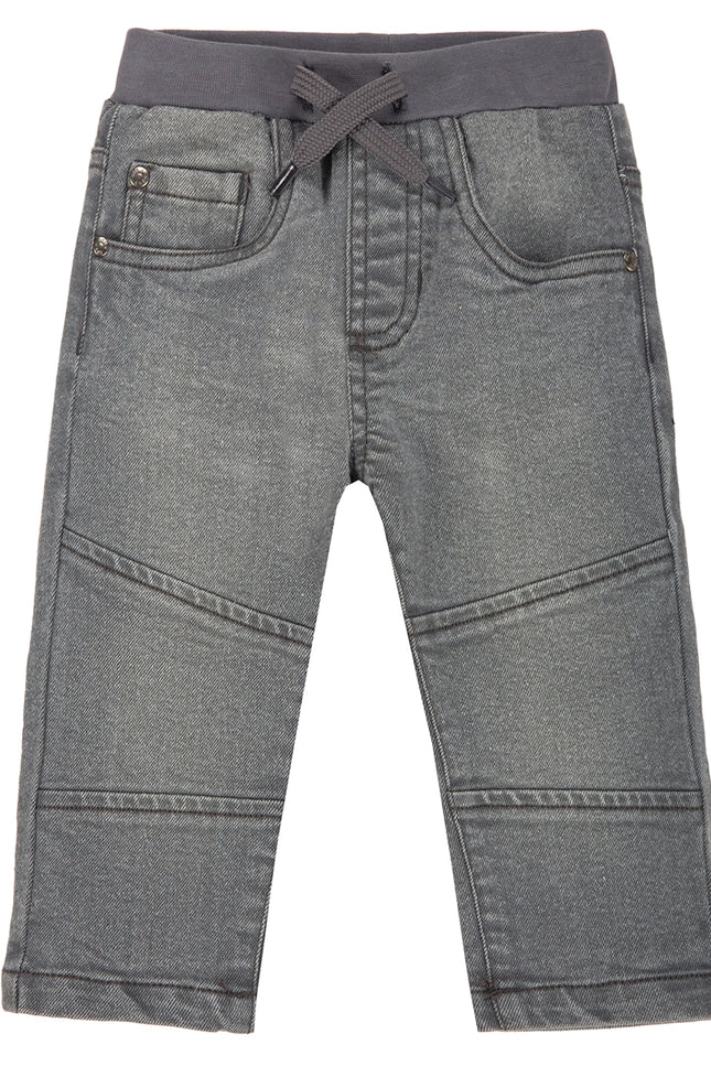 Ubs2 Baby Boy'S Superflex Grey Cotton Denim Trousers.