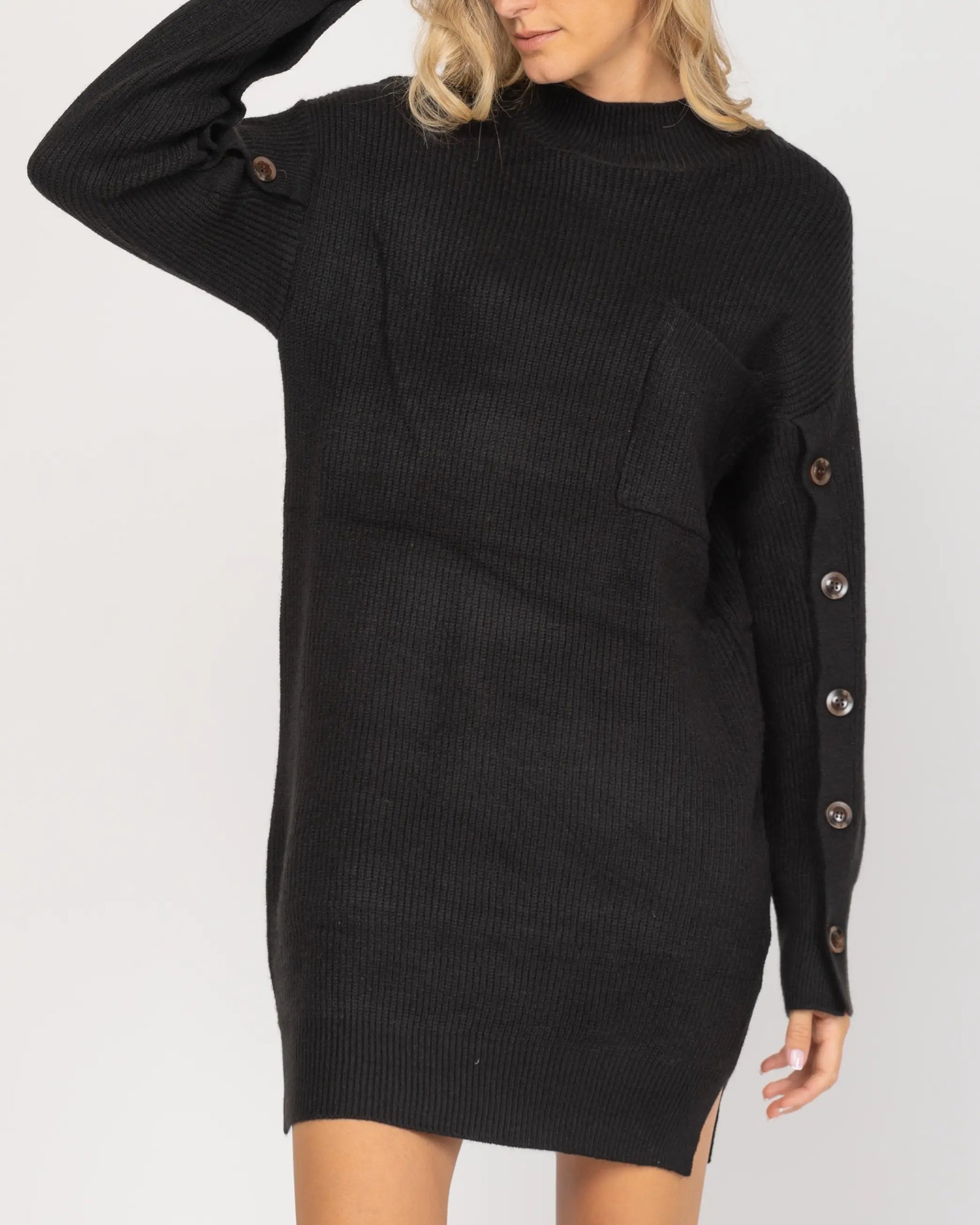 Round Neck Knit Dress.-Tantra-S-Urbanheer