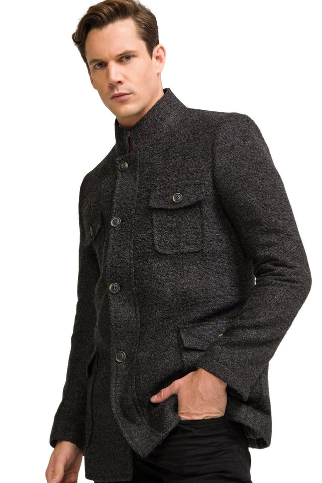 Boucle Field Coat - Anthracite-Clothing - Men-Ron Tomson-Urbanheer