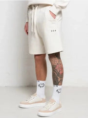 304 Mens Elite Shorts Off White-304 Clothing-S-Urbanheer