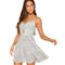 Black And White Backless Knot Detail Fit And Flare Cami Dress Women Sleeveless Casual Summer Spaghetti Strap Dresses-UHXC-Black and White-XS-Urbanheer
