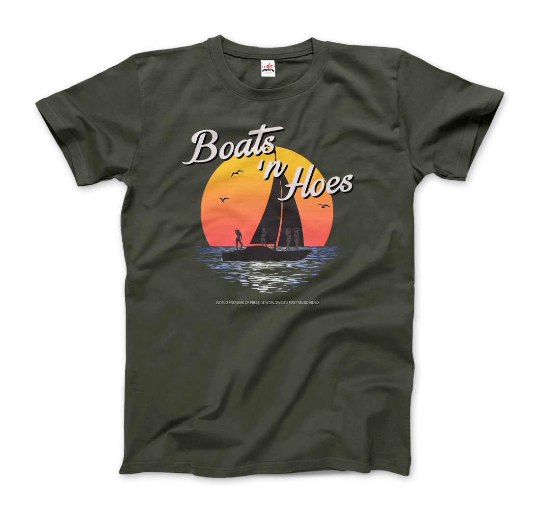 Boats And Hoes, Step Brothers T-Shirt-Art-O-Rama Shop-Women (Fitted)-Black-S-Urbanheer