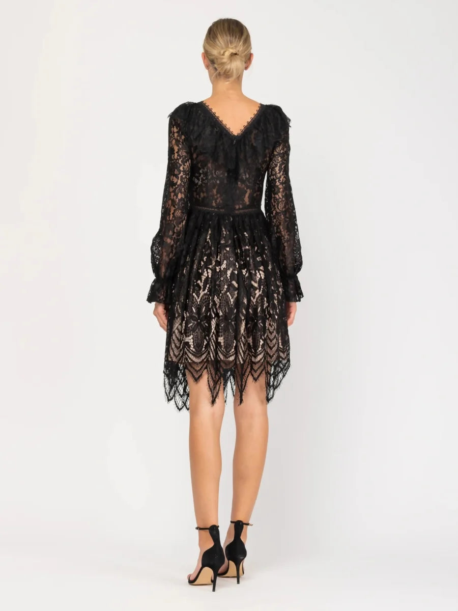 Long Sleeve Lace Dress.-Tantra-S-Urbanheer