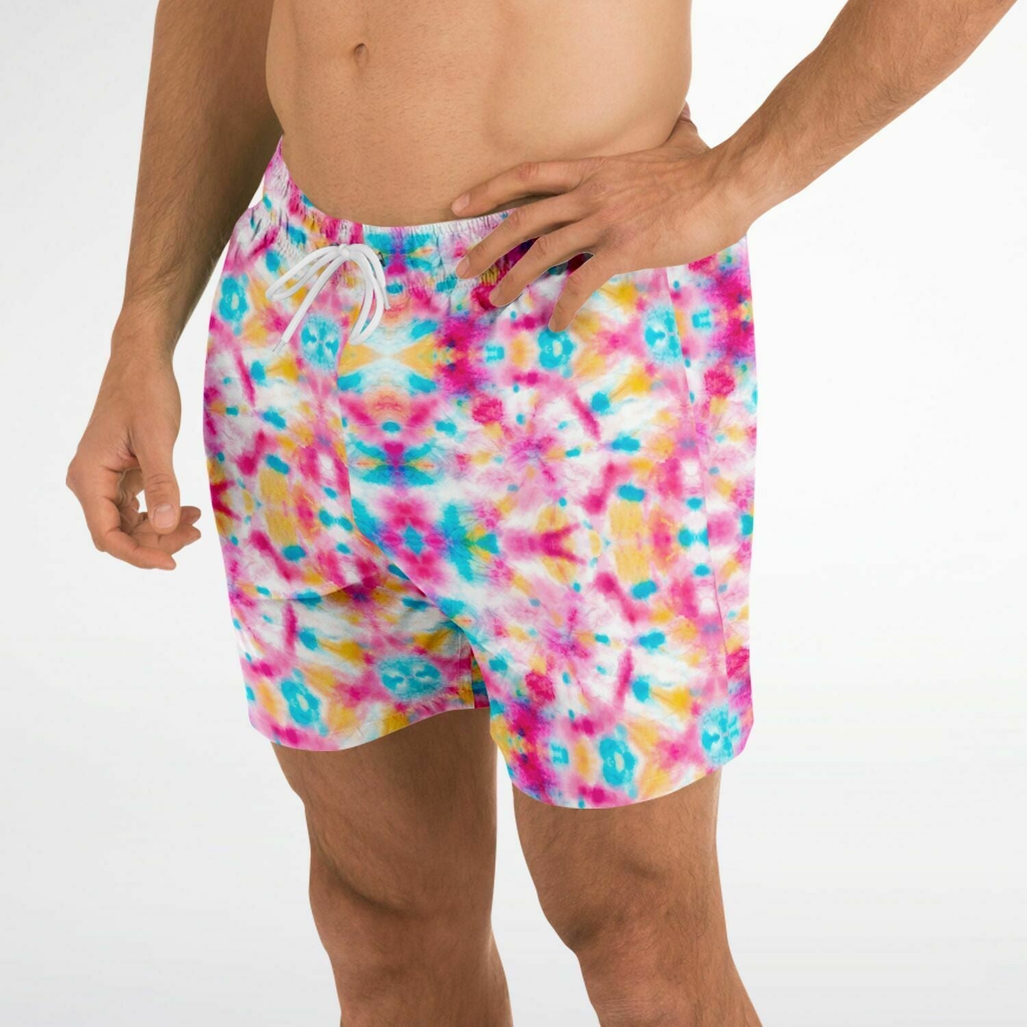 Tie-Dye-For 5.5" Men Swim Shorts-Subliminator-XS-Urbanheer