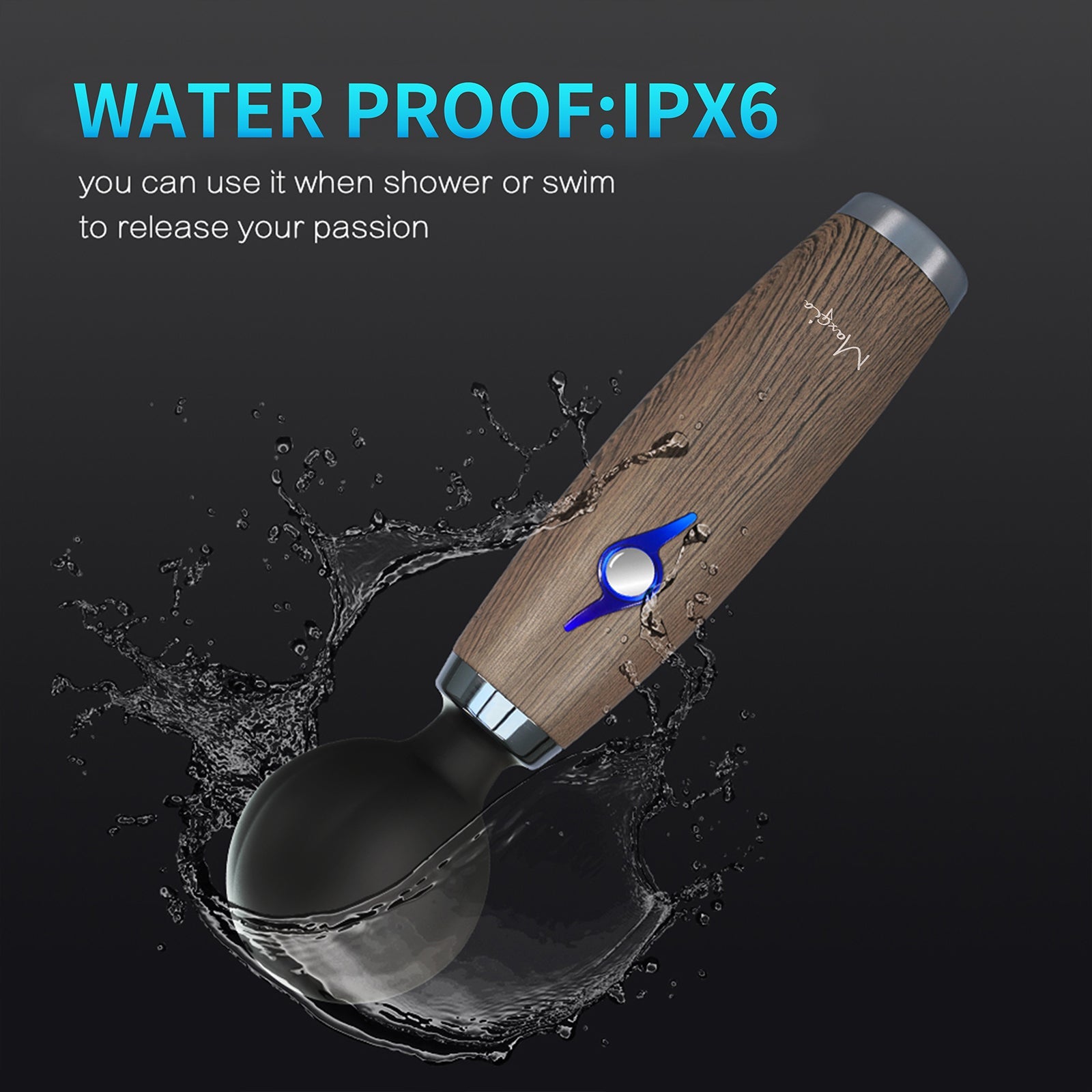 Maxgia Electric Handheld Muslce Massager, Mjollnir-Maxgia-Wood Pattern-Urbanheer