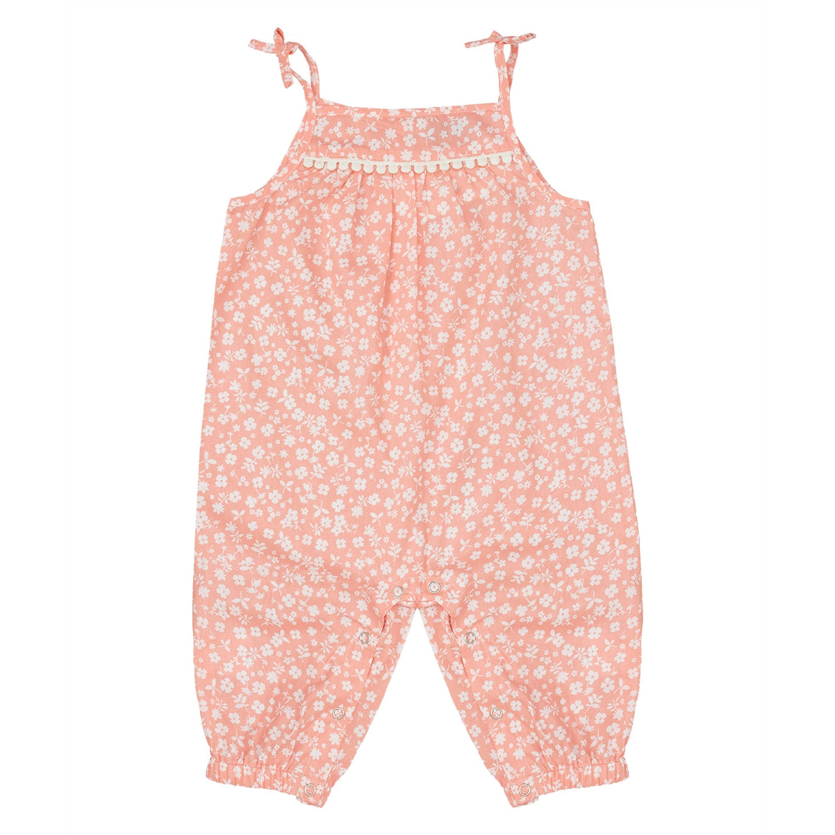 Peach Floral Playsuit-Petit confection-3M-Urbanheer