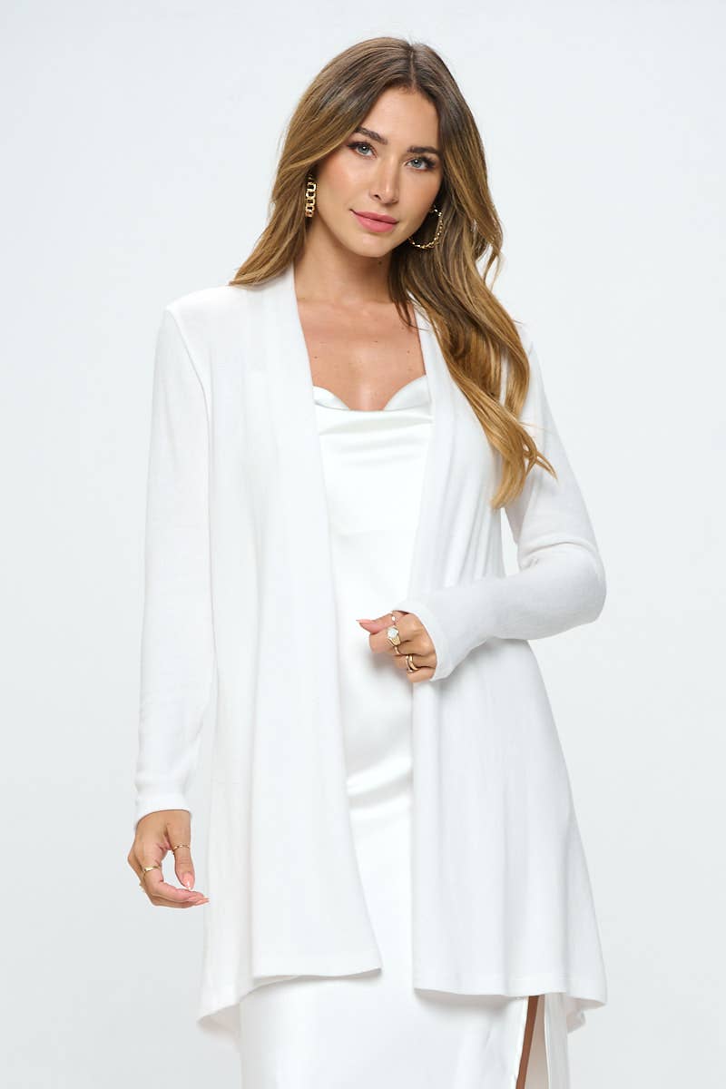 Made in USA Brushed Knit Draped Cardigan with Cashmere Feel-Renee C.-SMALL / IVORY-Urbanheer