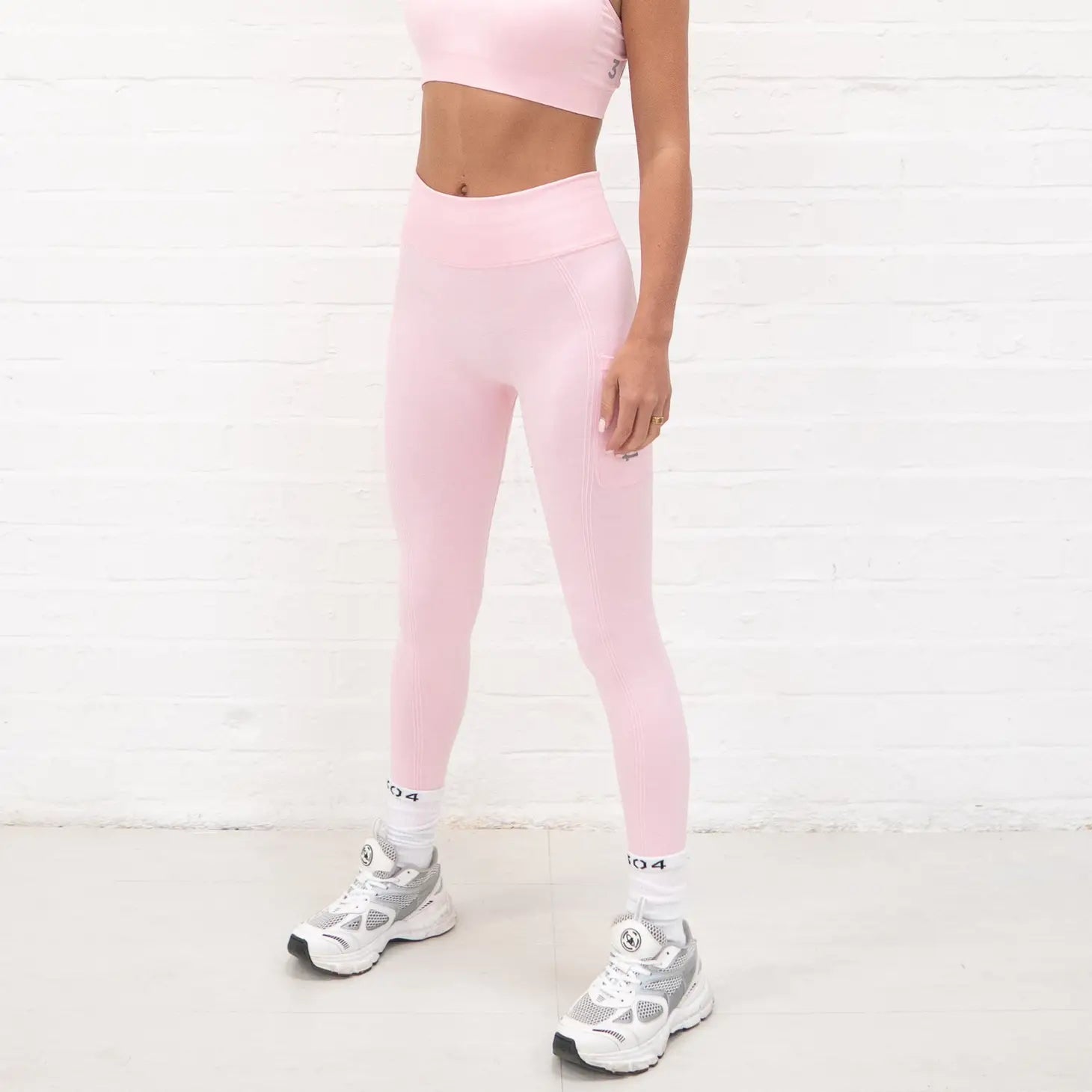 Ribbed Active Athletic Legging Pink-304 Clothing-S-Urbanheer