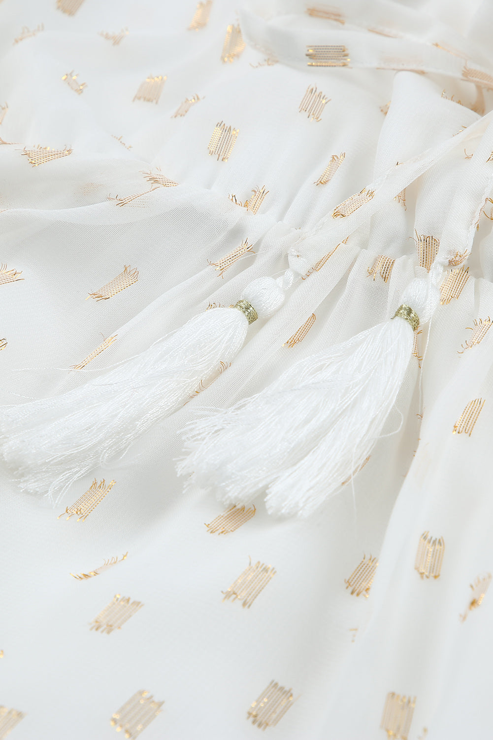 Beige Pattern Print Tiered Ruffled Spaghetti Strap V Neck Maxi Dress-UHXC-Beige-(US 4-6)S-Urbanheer