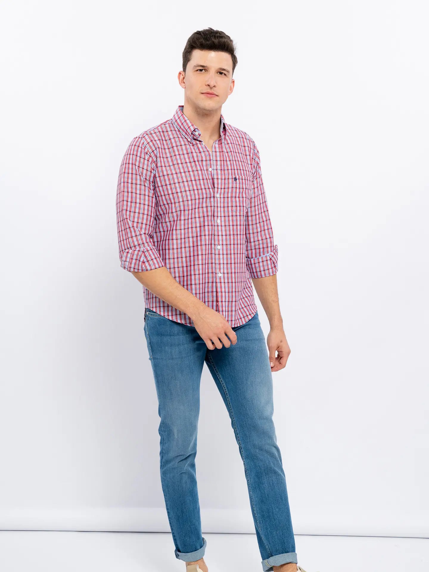 Smf Check Shirt - Red-Dresses-SMF-S-Urbanheer