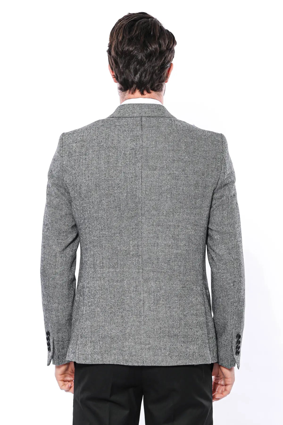 Peak Lapel Grey Blazer-Clothing-Wessi-36-Grey-Urbanheer