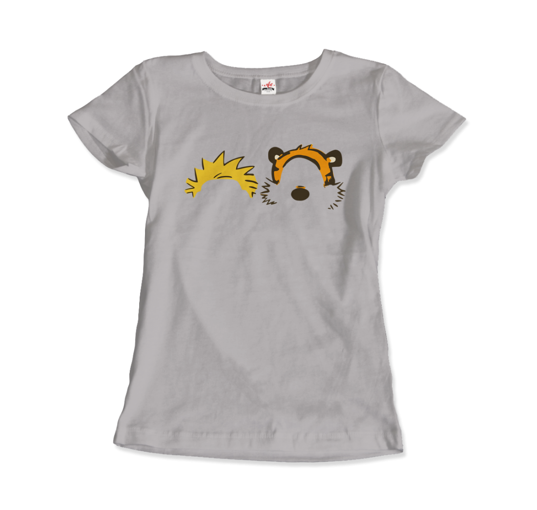 Calvin And Hobbes Faces Contour T-Shirt-Art-O-Rama Shop-Men (Unisex)-White-S-Urbanheer