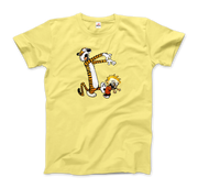 Calvin and Hobbes Playing Zombies T-Shirt-Art-O-Rama Shop-Men (Unisex)-White-S-Urbanheer
