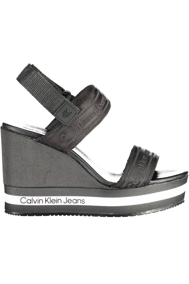 Calvin Klein Black Woman Sandal Shoes - Brand New From Italy