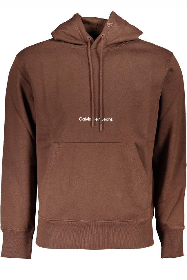 Calvin Klein Men'S Brown Zipless Sweatshirt-Felpe-CALVIN KLEIN-Urbanheer