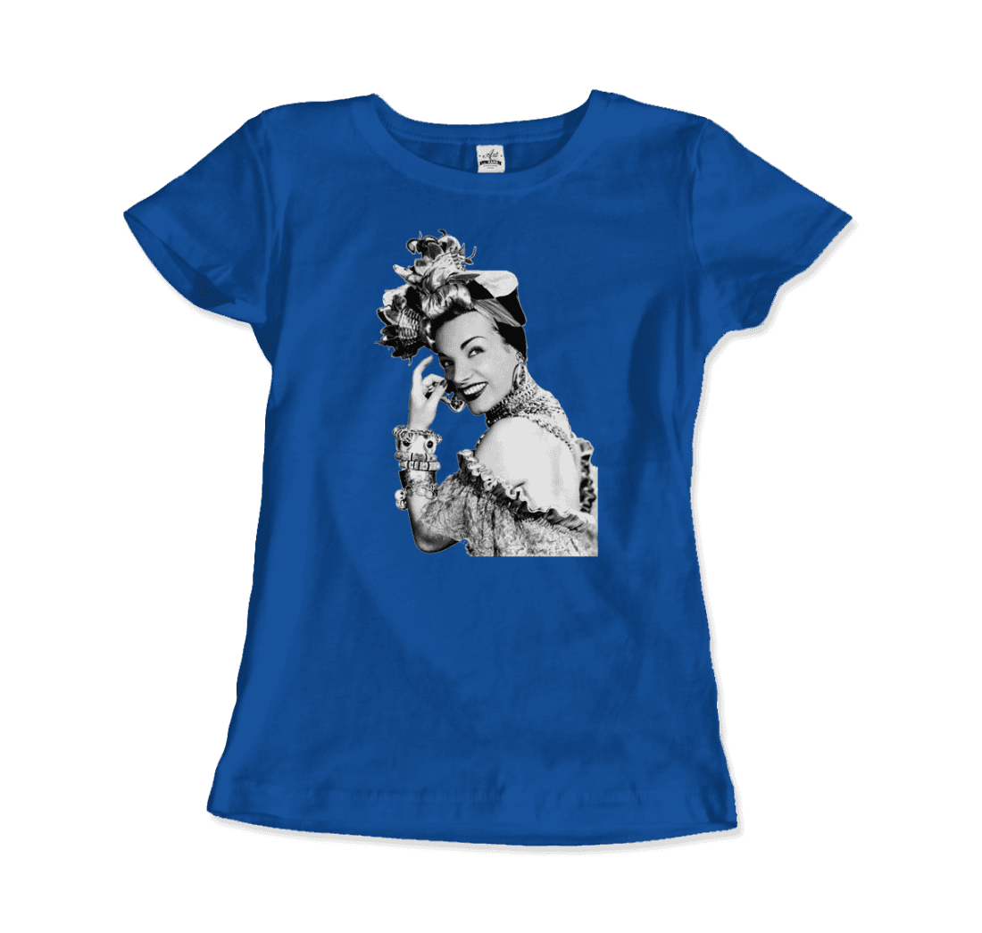 Carmen Miranda Artwork T-Shirt-Art-O-Rama Shop-Men (Unisex)-Black-S-Urbanheer