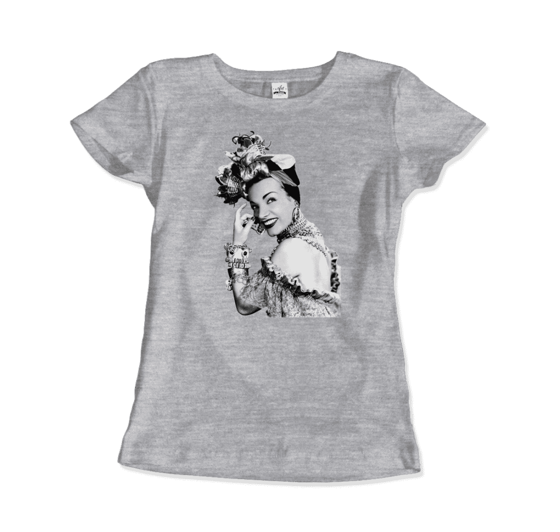 Carmen Miranda Artwork T-Shirt-Art-O-Rama Shop-Men (Unisex)-Black-S-Urbanheer