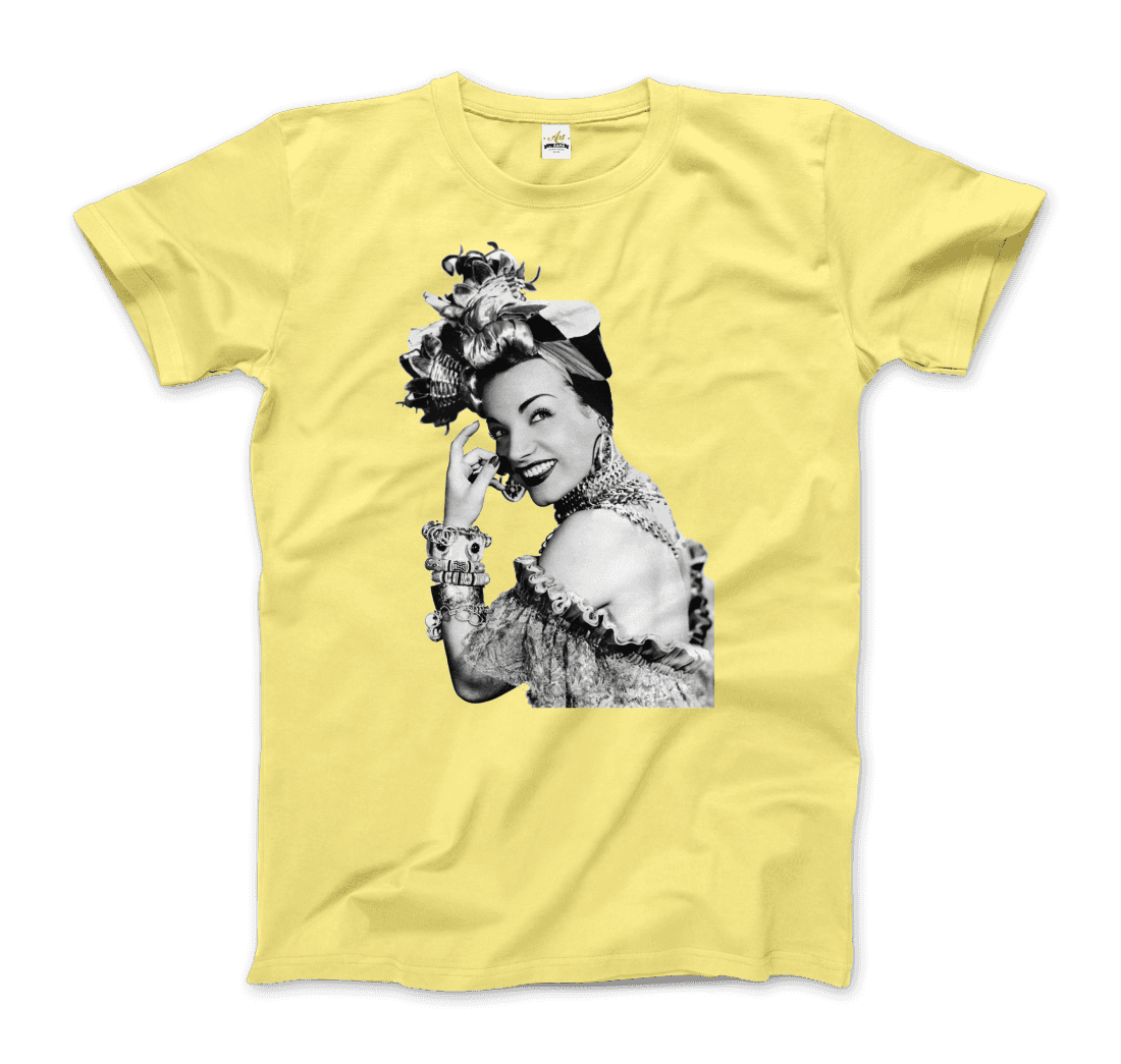 Carmen Miranda Artwork T-Shirt-Art-O-Rama Shop-Men (Unisex)-Black-S-Urbanheer