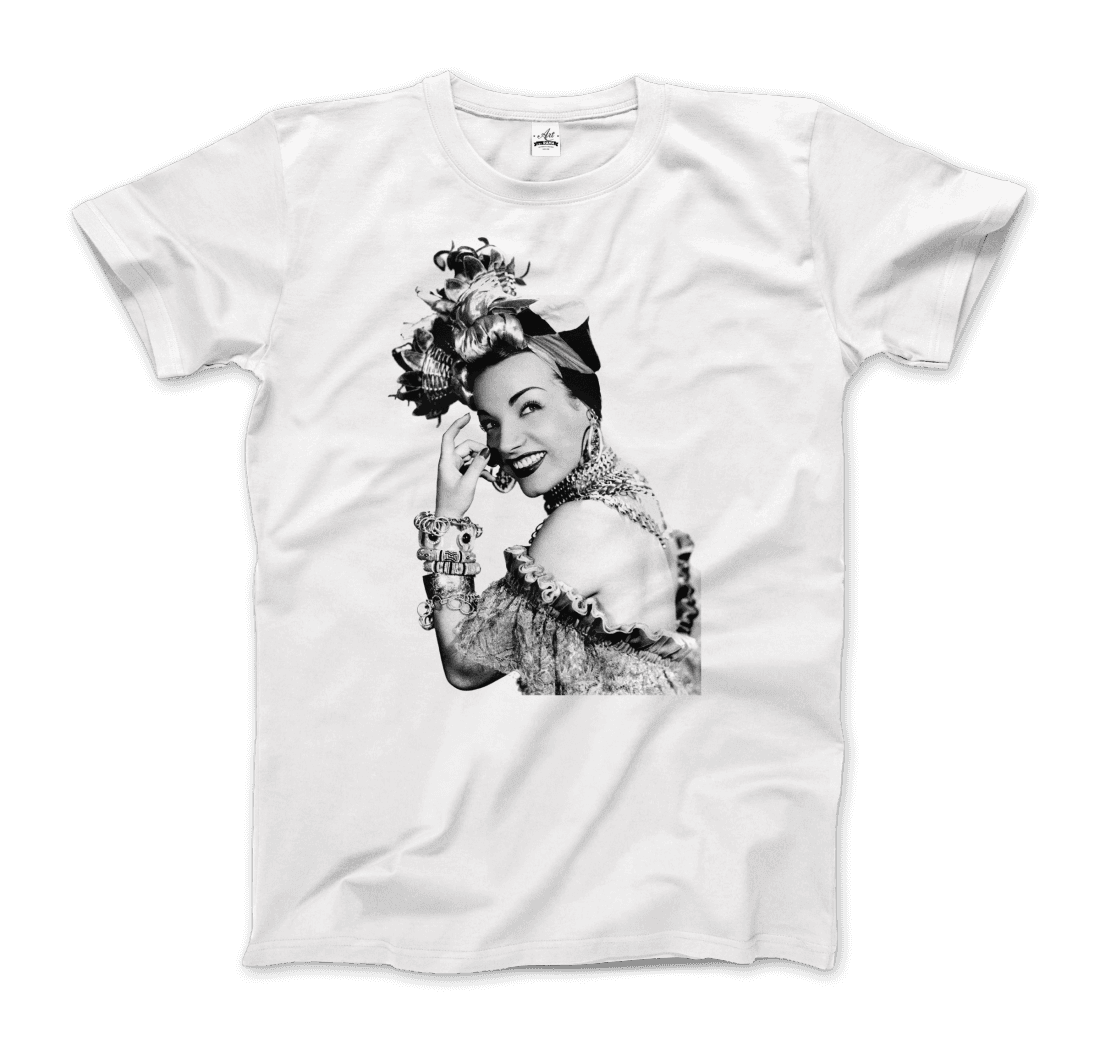 Carmen Miranda Artwork T-Shirt-Art-O-Rama Shop-Men (Unisex)-Black-S-Urbanheer