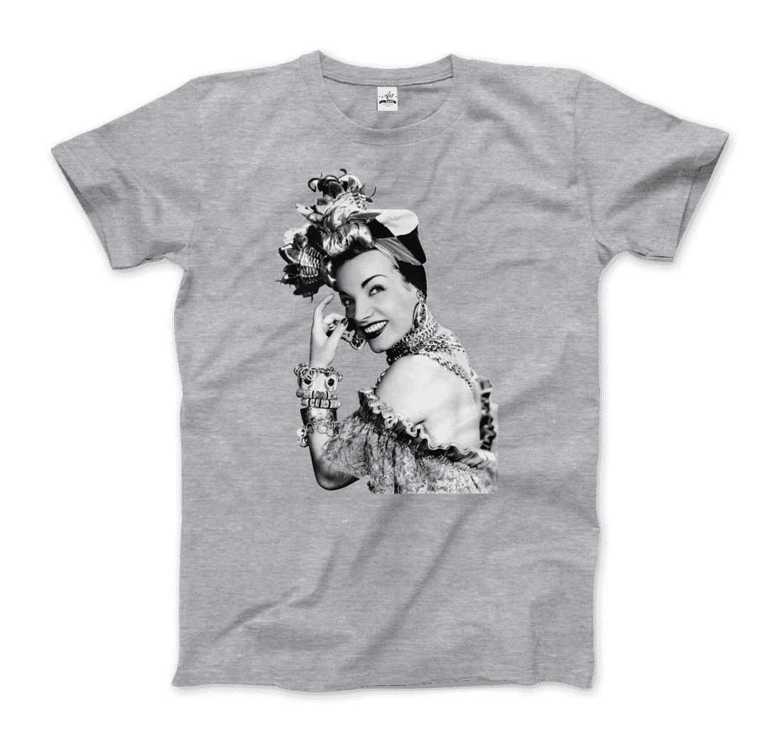 Carmen Miranda Artwork T-Shirt-Art-O-Rama Shop-Men (Unisex)-Black-S-Urbanheer