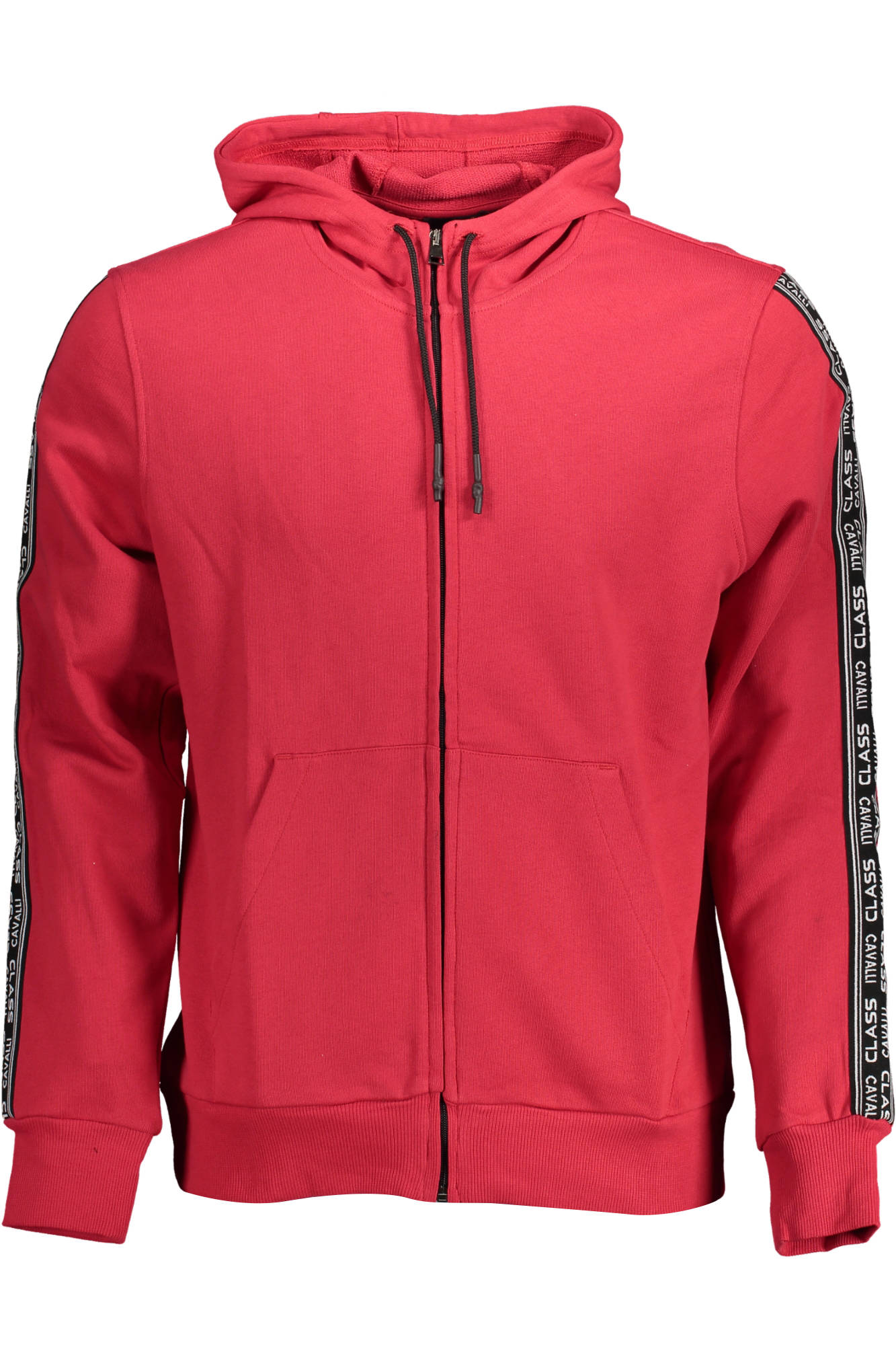 CAVALLI CLASS SWEATSHIRT WITH ZIP MAN RED-CAVALLI CLASS-RED-S-Urbanheer