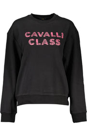 CAVALLI CLASS BLACK SWEATSHIRT WITHOUT ZIP-CAVALLI CLASS-BLACK-S-Urbanheer