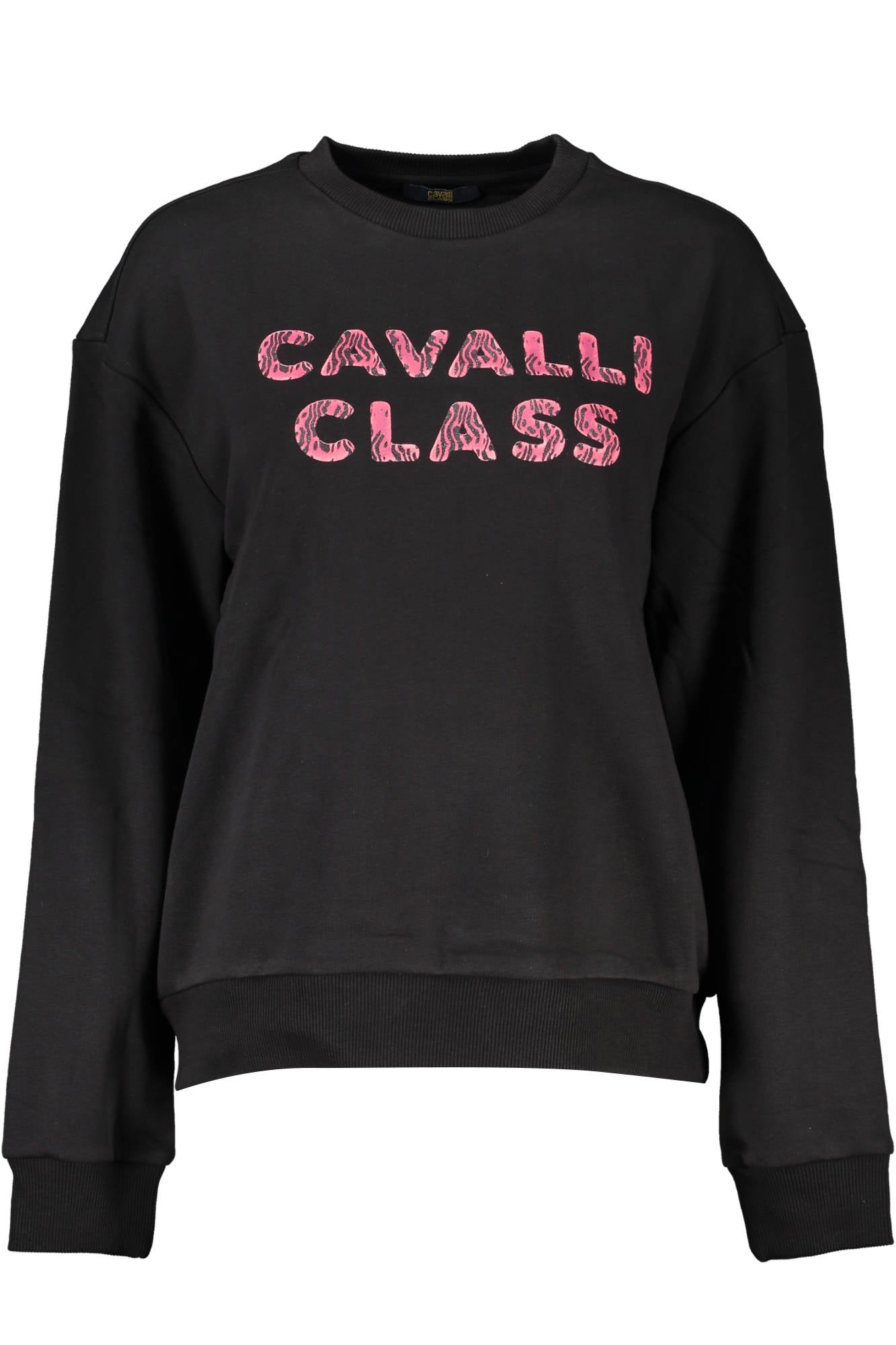 CAVALLI CLASS BLACK SWEATSHIRT WITHOUT ZIP-CAVALLI CLASS-BLACK-S-Urbanheer