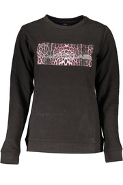 CAVALLI CLASS WOMEN'S ZIPLESS SWEATSHIRT BLACK-Felpe-CAVALLI CLASS-BLACK-XS-Urbanheer