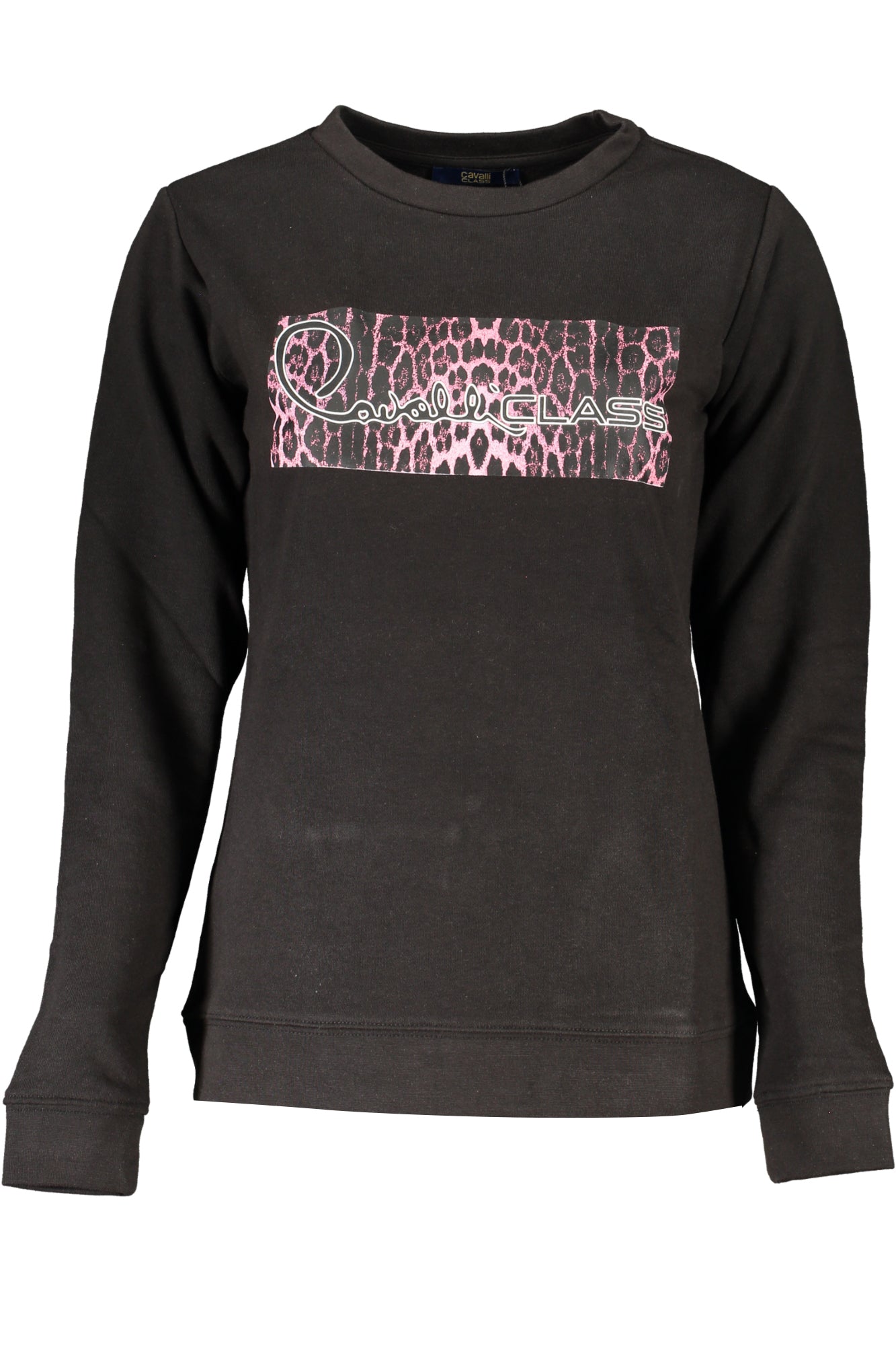 CAVALLI CLASS WOMEN'S ZIPLESS SWEATSHIRT BLACK-Felpe-CAVALLI CLASS-BLACK-XS-Urbanheer