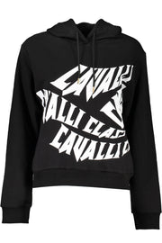 CAVALLI CLASS BLACK SWEATSHIRT WITHOUT ZIP-CAVALLI CLASS-BLACK-M-Urbanheer