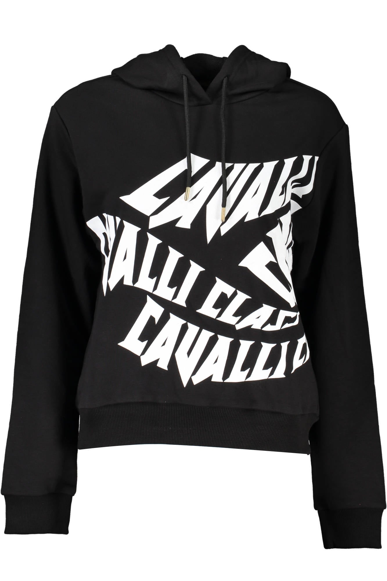 CAVALLI CLASS BLACK SWEATSHIRT WITHOUT ZIP-CAVALLI CLASS-BLACK-M-Urbanheer