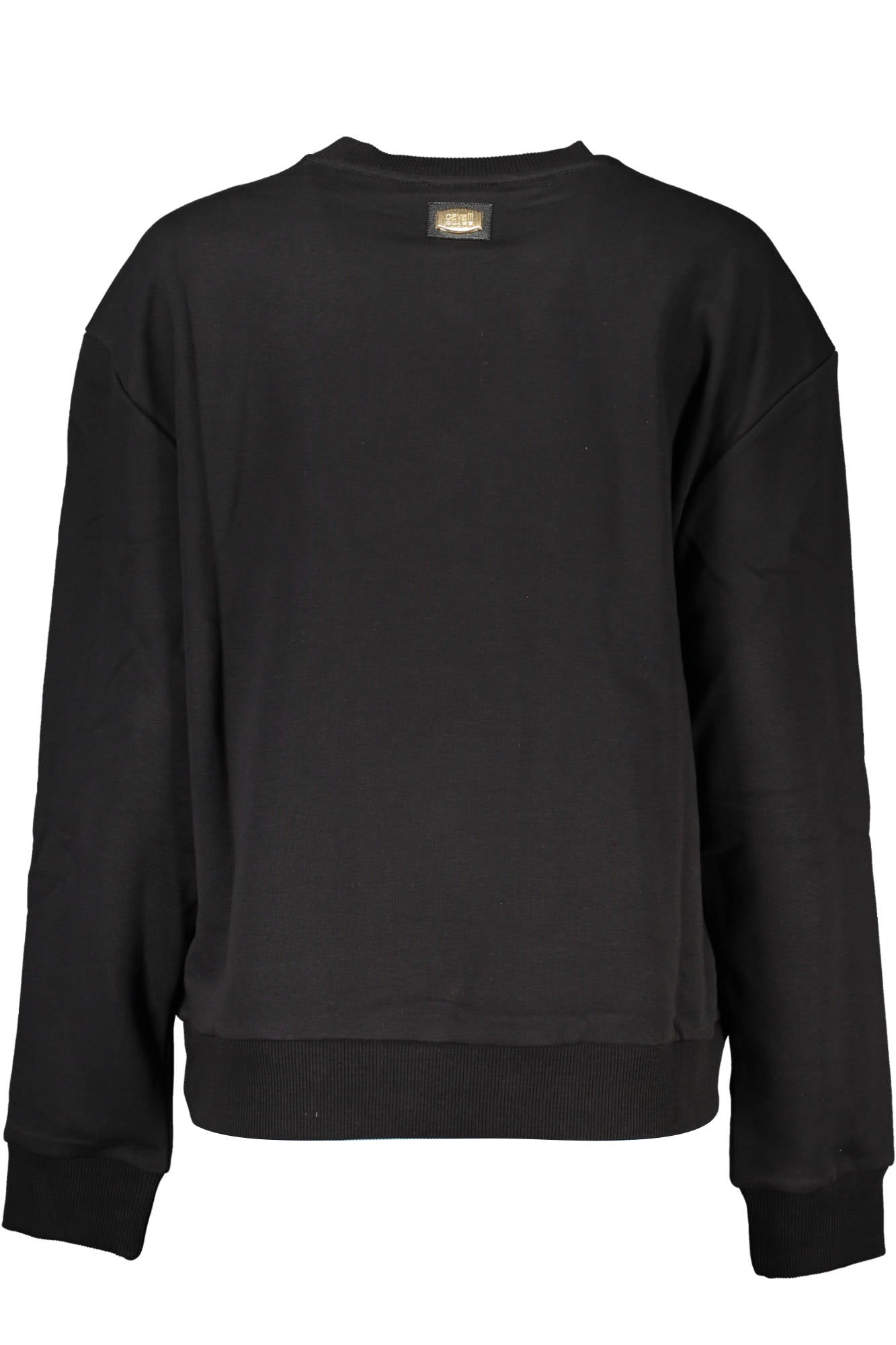 CAVALLI CLASS BLACK SWEATSHIRT WITHOUT ZIP-CAVALLI CLASS-BLACK-S-Urbanheer