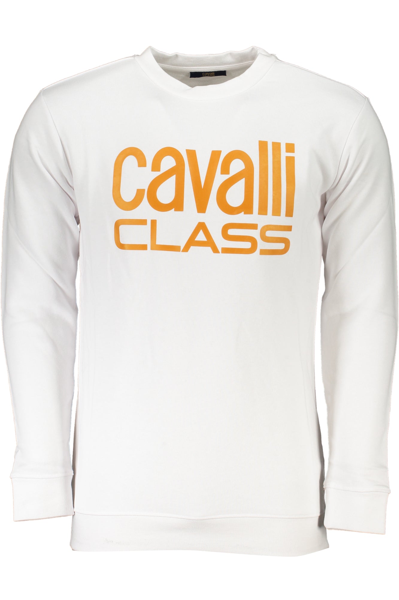 Cavalli Class Men'S White Zipless Sweatshirt-Felpe-CAVALLI CLASS-WHITE-S-Urbanheer