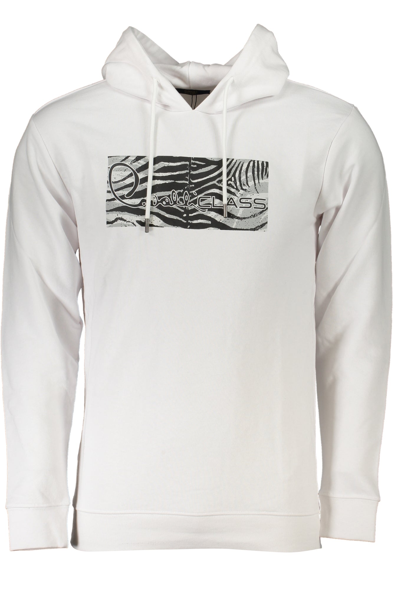 CAVALLI CLASS MEN'S WHITE ZIPLESS SWEATSHIRT-Felpe-CAVALLI CLASS-WHITE-S-Urbanheer