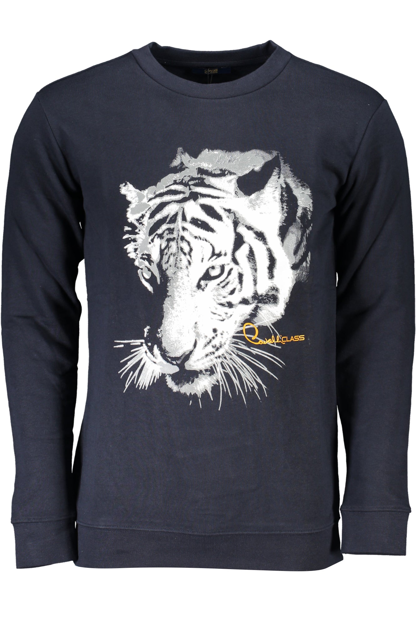 CAVALLI CLASS MEN'S BLUE ZIPLESS SWEATSHIRT-Felpe-CAVALLI CLASS-BLUE-S-Urbanheer