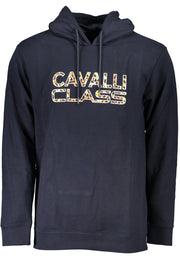 CAVALLI CLASS MEN'S BLUE ZIPLESS SWEATSHIRT-Felpe-CAVALLI CLASS-BLUE-S-Urbanheer