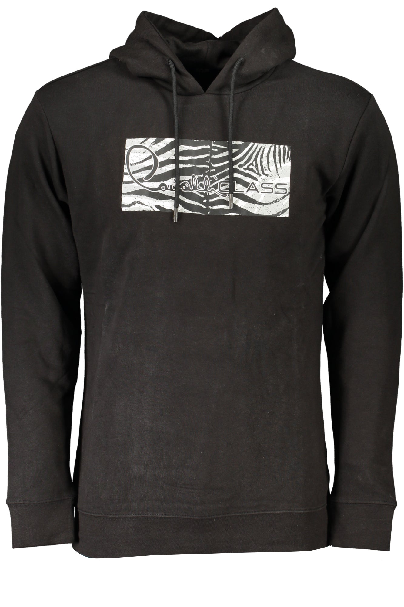 CAVALLI CLASS MEN'S BLACK ZIP-OUT SWEATSHIRT-Felpe-CAVALLI CLASS-BLACK-S-Urbanheer