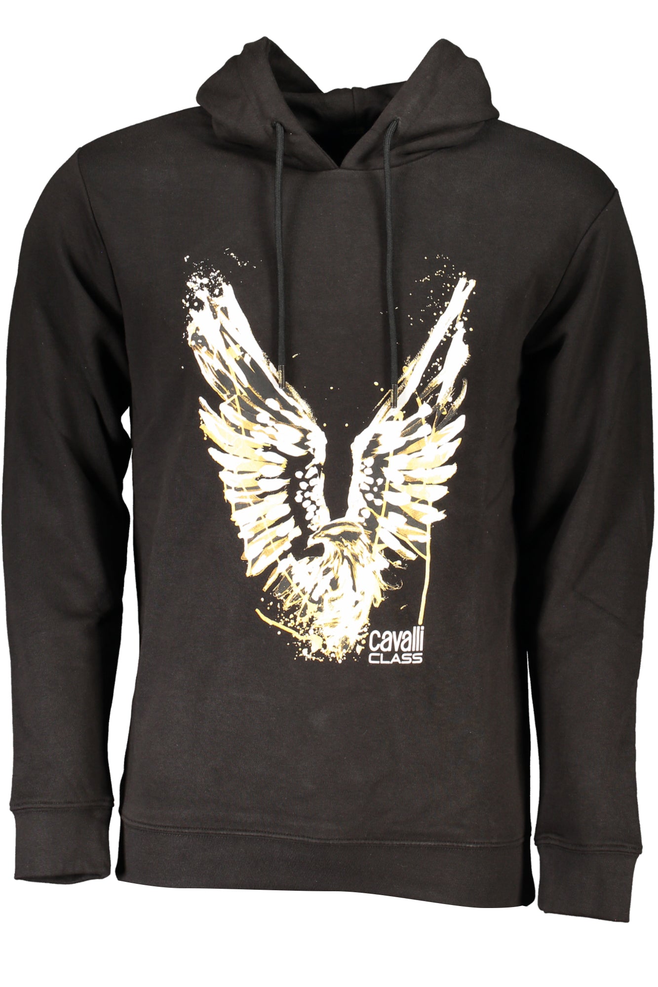 CAVALLI CLASS MEN'S BLACK ZIP-OUT SWEATSHIRT-Felpe-CAVALLI CLASS-BLACK-S-Urbanheer