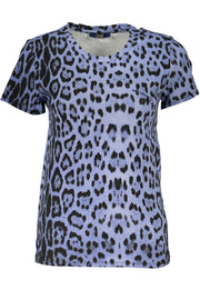 Cavalli Class Women'S Short Sleeve T-Shirt Blue-T-Shirt-CAVALLI CLASS-LIGHT BLUE-XS-Urbanheer