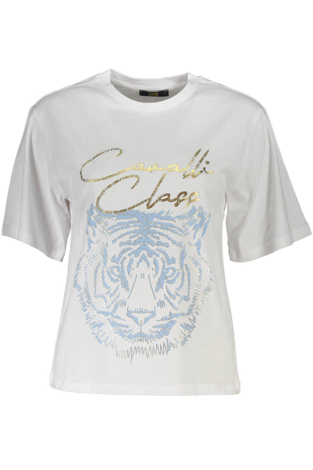Cavalli Class T-Shirt Short Sleeve Woman White-Clothing - Women-CAVALLI CLASS-Urbanheer