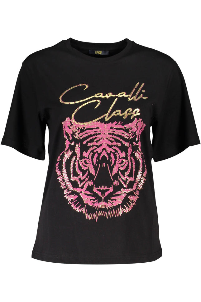 Cavalli Class T-Shirt Short Sleeve Woman Black-Clothing - Women-CAVALLI CLASS-Urbanheer