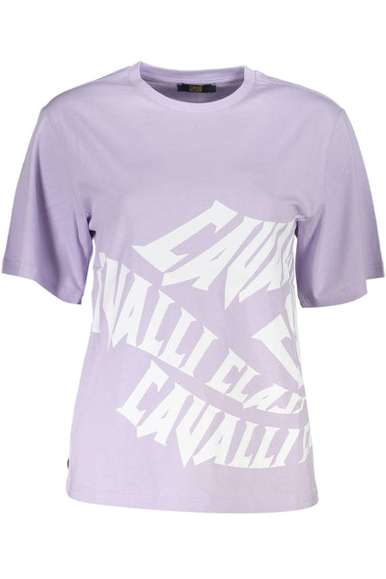 Cavalli Class Purple Woman Short Sleeve T-Shirt-Clothing - Women-CAVALLI CLASS-Urbanheer